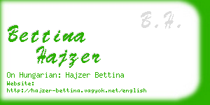 bettina hajzer business card